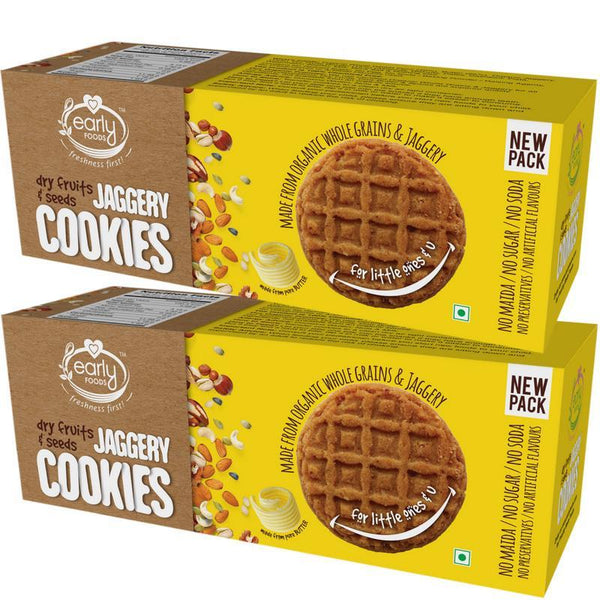 Dry Fruits and Seeds Jaggery Cookies, 150g (Pack of 2)