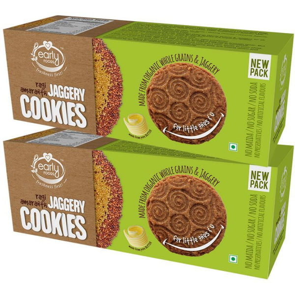 Ragi & Amaranth Jaggery Cookies (Pack of 2), 150g