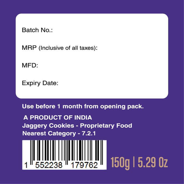 Ragi and Choco Jaggery Cookies (Pack of 2), 150g