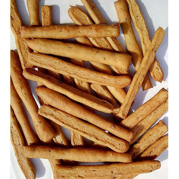Organic Whole Wheat Ajwain Jaggery Teething Sticks (Pack of 2), 150g each