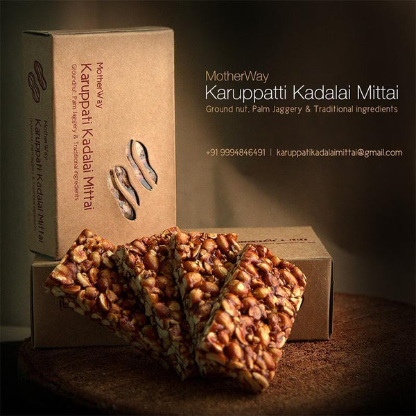 Natural Palm Jaggery Groundnut Bar, 500g - Pack of 24 Bars