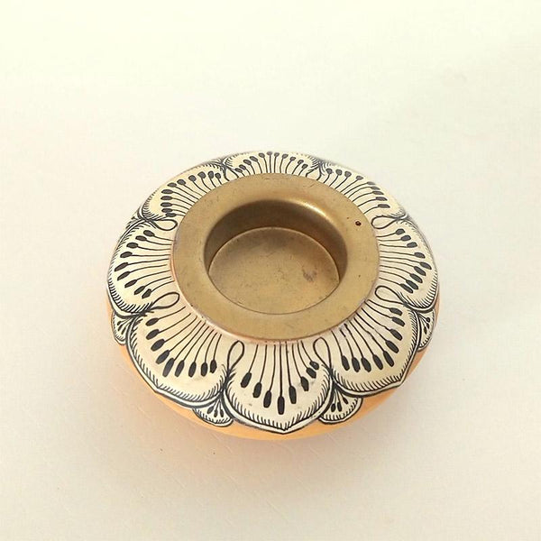 Handpainted  Pattachitra Tealight Holder ( Single Flower Design)