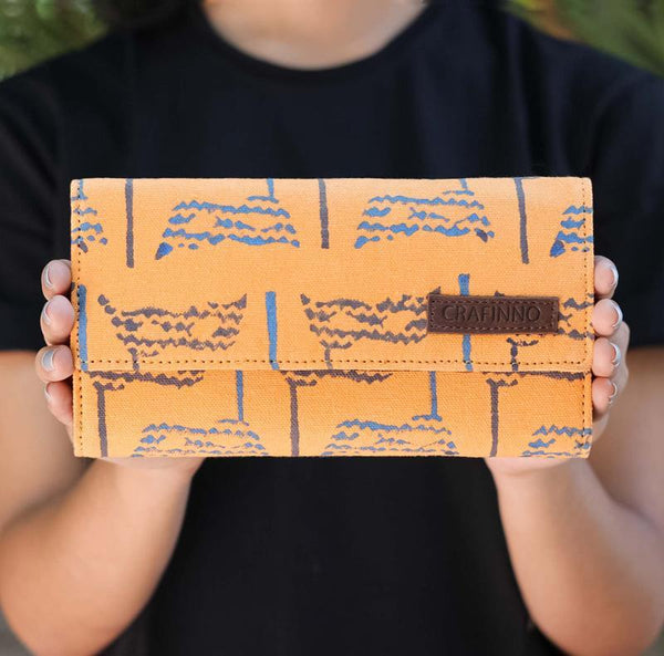 Handcrafted Peach Eyes Wallet