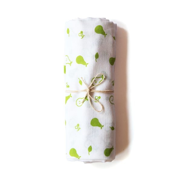 Organic Muslin Swaddle (Pear)