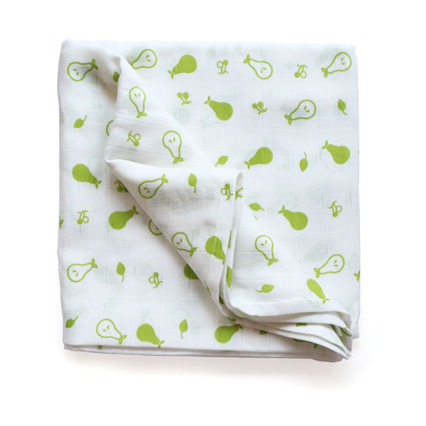 Organic Muslin Swaddle (Pear)
