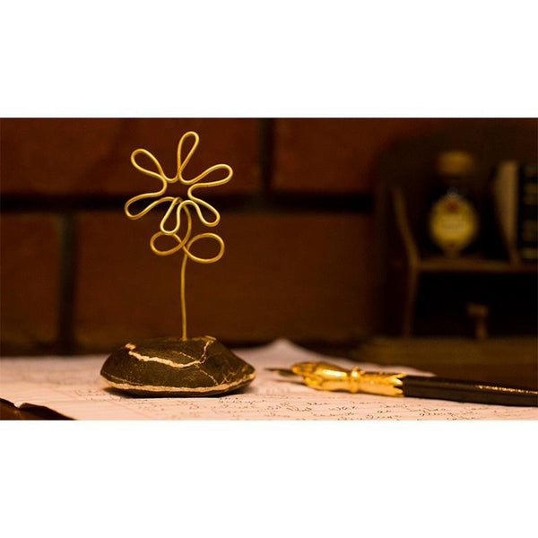 Handmade Pebble Paperweight (Flower)- Set of 5