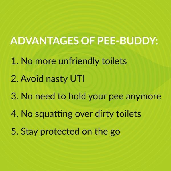 PeeBuddy - Disposable, portable female urination device