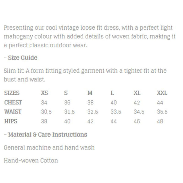 Peony - Mahogany Corded Handwoven Dress
