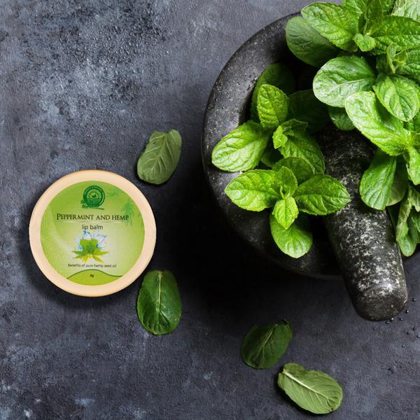 Vegan Peppermint and Hemp Lip Balm, 8g