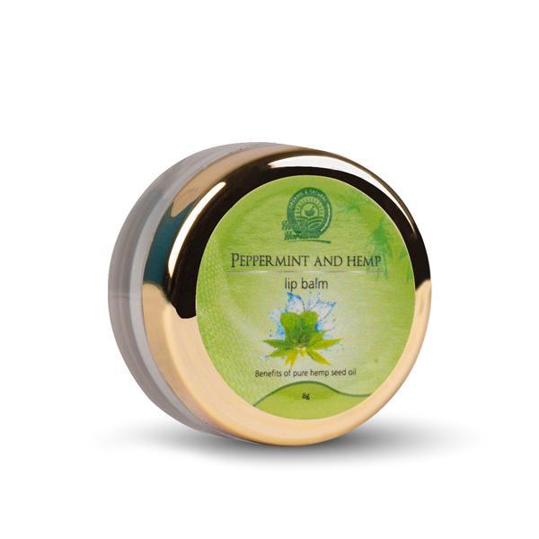 Vegan Peppermint and Hemp Lip Balm, 8g