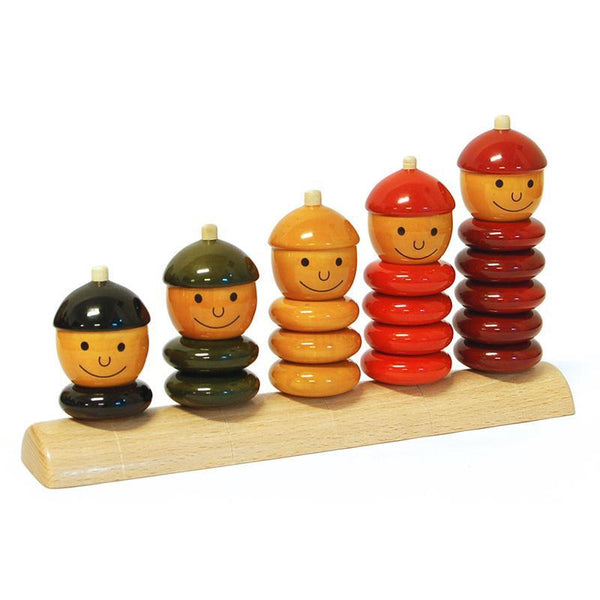 Peppy Five - Hand-Crafted Wooden Multicolour Counting Toy