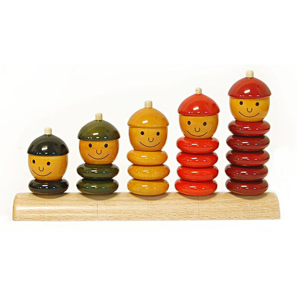 Peppy Five - Hand-Crafted Wooden Multicolour Counting Toy