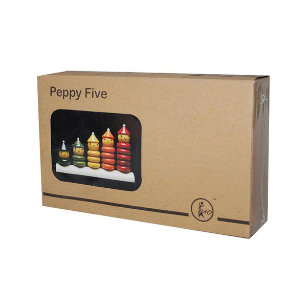 Peppy Five - Hand-Crafted Wooden Multicolour Counting Toy