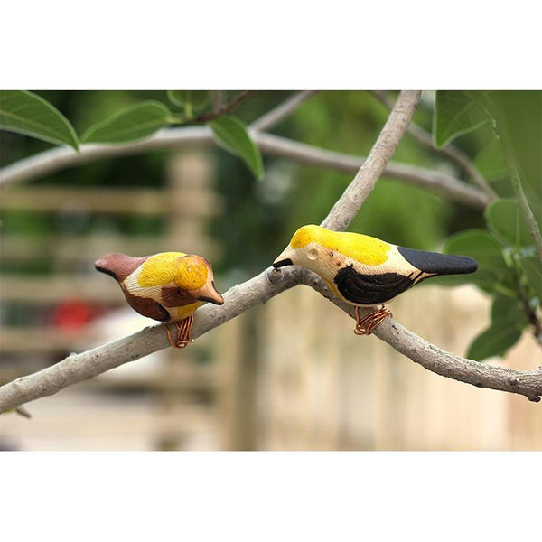 Handmade Wooden Bird Hanging - Baya Weavers