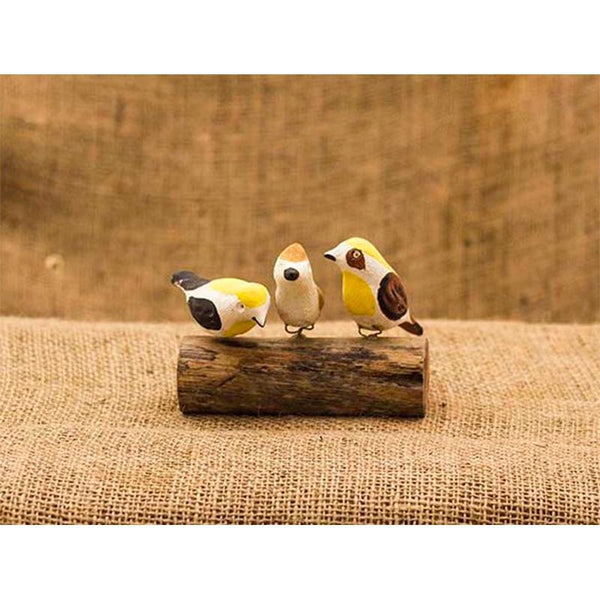 Handmade Bird Stand - House Sparrows