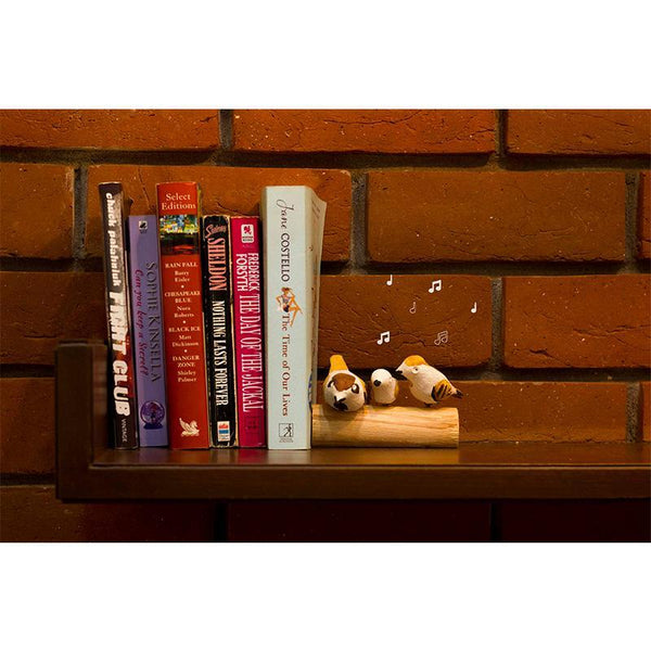 Handmade Wooden Decorative Bird Stand - House Sparrow
