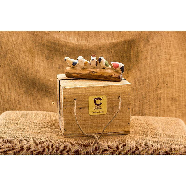 Handmade Wooden Bird Stand  - Assorted