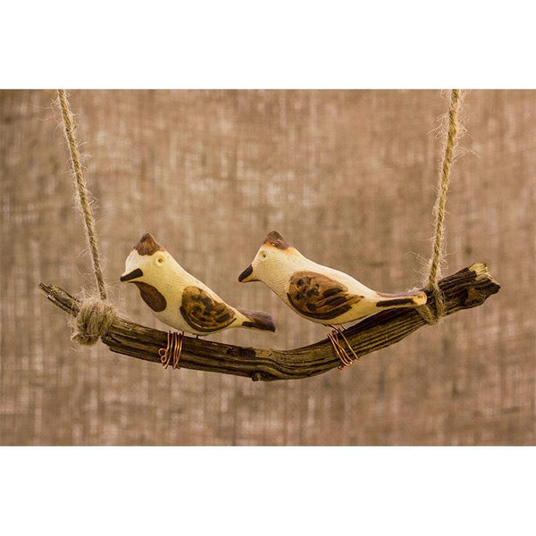 Handmade Wooden Bird Hanging - Bul Buls