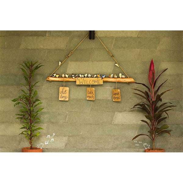 Wooden Bird Hanging Hanging by Local Artisans - Assorted Large