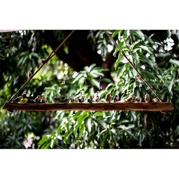 Wooden Bird Hanging Hanging by Local Artisans - Assorted Large