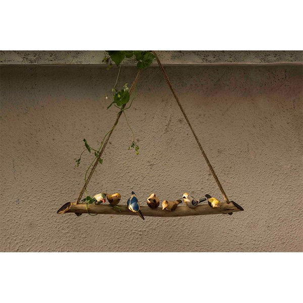 Handmade Wooden Bird Hanging - Assorted Small