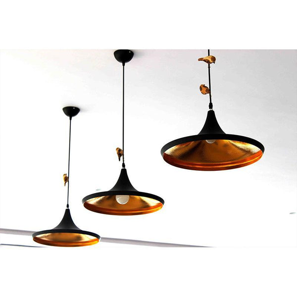 Handmade Wooden Bird Hanging - House Sparrows