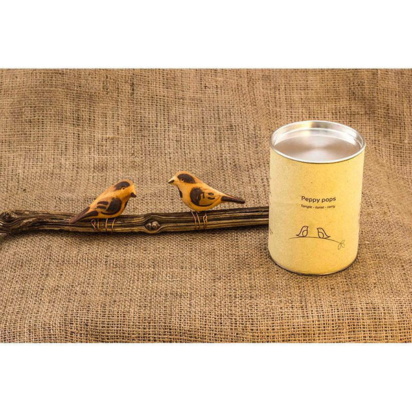Handmade Wooden Bird Hanging - House Sparrows