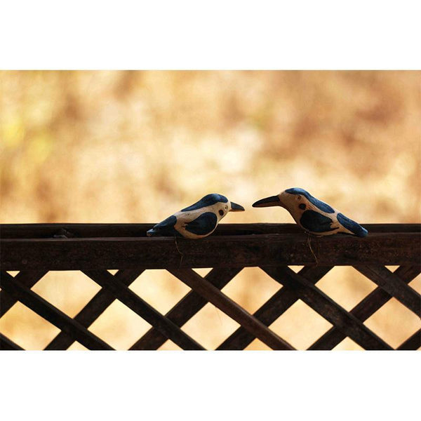 Handmade Wooden Bird Hanging - Kingfishers