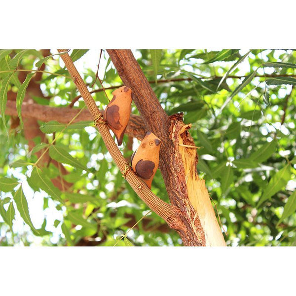 Handmade Wooden Bird Hanging - Owls