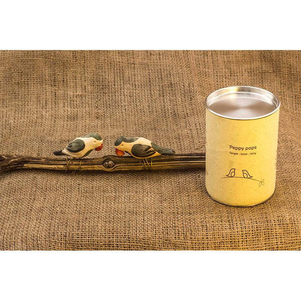 Handmade Wooden Bird Hanging - Parrots
