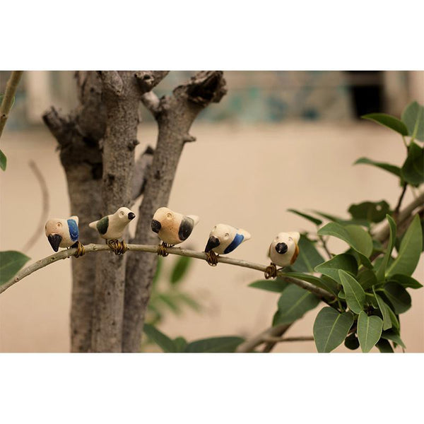 Handmade Wooden Bird Hanging - Assorted Small