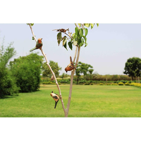 Handmade Wooden Bird Hanging  - Tailor Birds