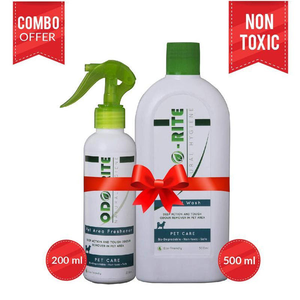 Natural Cleaners Combo Pack - (Kennel Wash/Pet Floor Cleaner + Pet Area Freshener)