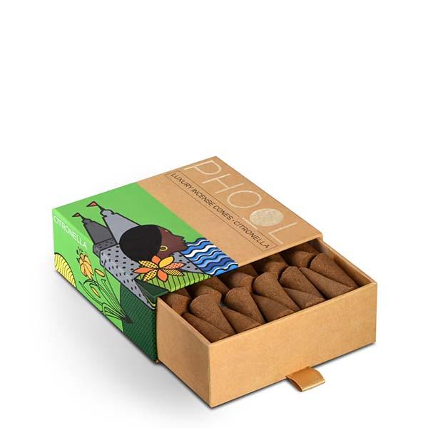 Phool Organic Incense Cones made from Temple Flowers (40 Cones) by HelpUsGreen