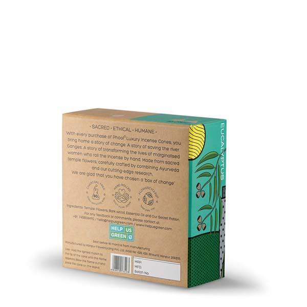 Phool Organic Incense Cones made from Temple Flowers (40 Cones) by HelpUsGreen