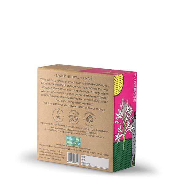 Phool Organic Incense Cones made from Temple Flowers (40 Cones) by HelpUsGreen