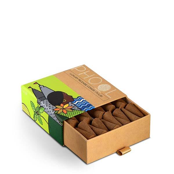 Phool Organic Incense Cones made from Temple Flowers (40 Cones) by HelpUsGreen