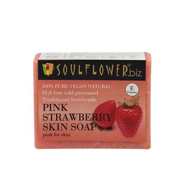 Soulflower Handmade Soap, Strawberry, 150g