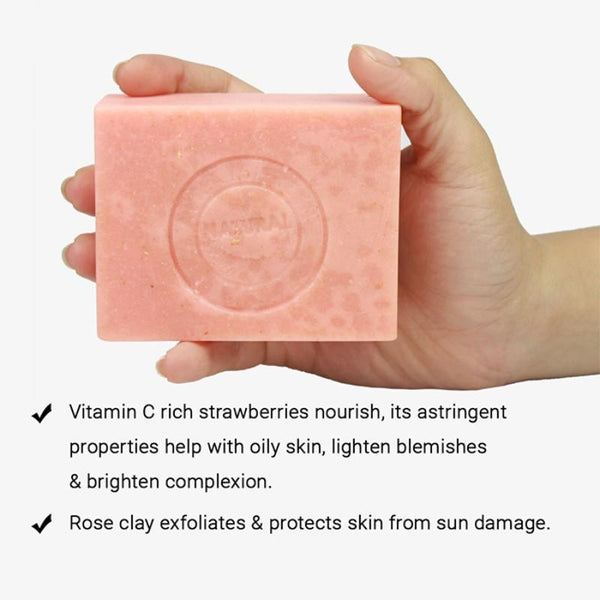 Soulflower Handmade Soap, Strawberry, 150g