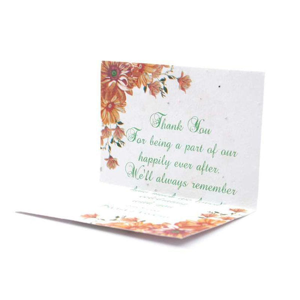 Plantable Seed Paper Thank You Cards - Pack of 15