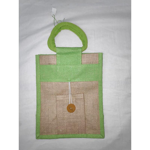 Jute Pocket Bag - Green  from Agiripalli, Andhra Pradesh
