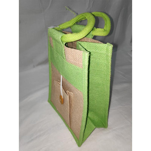 Jute Pocket Bag - Green  from Agiripalli, Andhra Pradesh