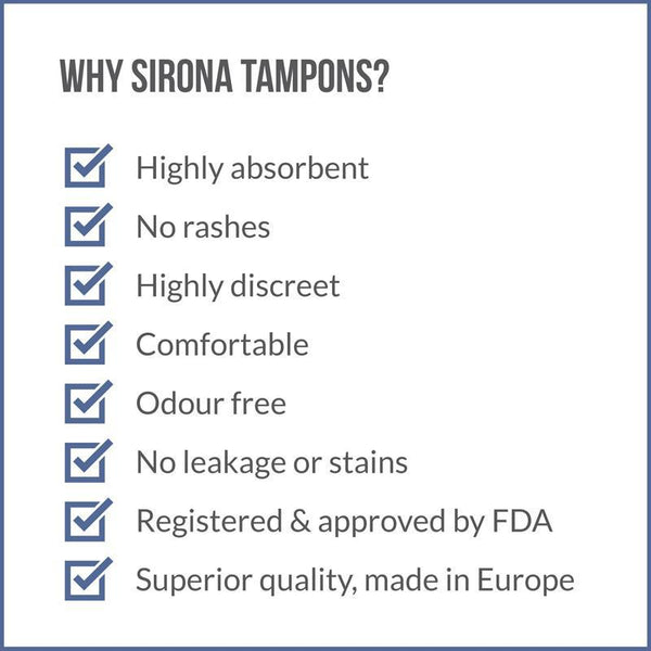 Premium Applicator Tampons by SironaMix Pack (8 Pcs)