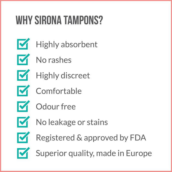 Premium Applicator Tampons by SironaSuper Plus Heavy Flow (16 Pcs)