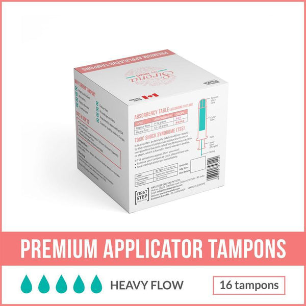 Premium Applicator Tampons by SironaSuper Plus Heavy Flow (16 Pcs)