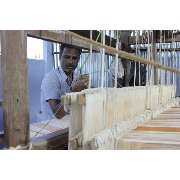 Premium Dhoti Handcrafted by Traditional Weavers of Chennimalai village - Half White