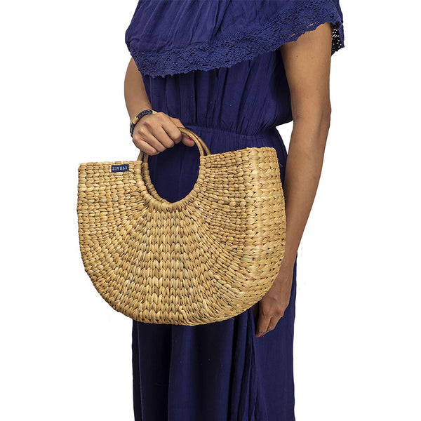 Handcrafted and Eco-Friendly Kauna Reed Hobo Bag