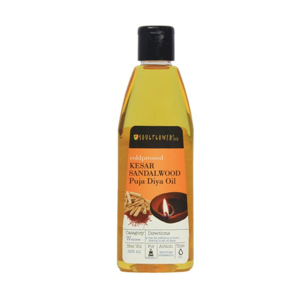 Soulflower Kesar Sandalwood Puja Oil, 225ml