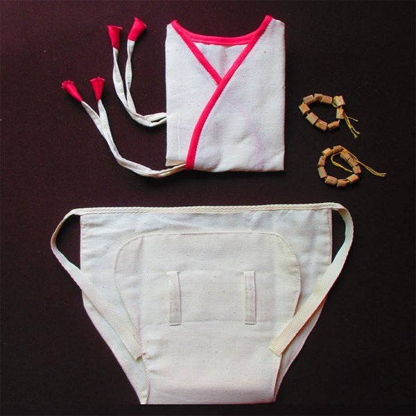 Pure Cotton Handloom Clothes and Accessories Combo For New Born Babies - Box 1 (0-6 Months)