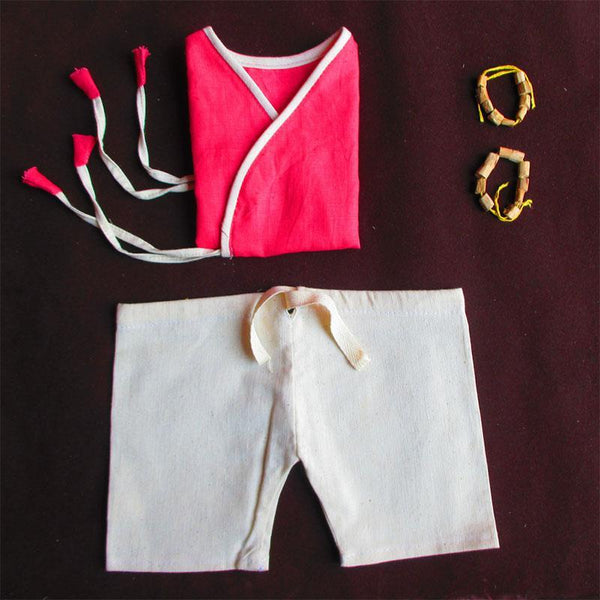 Pure Cotton Handloom Clothes and Accessories Combo For Babies - Box 5 (6 - 12 Months)